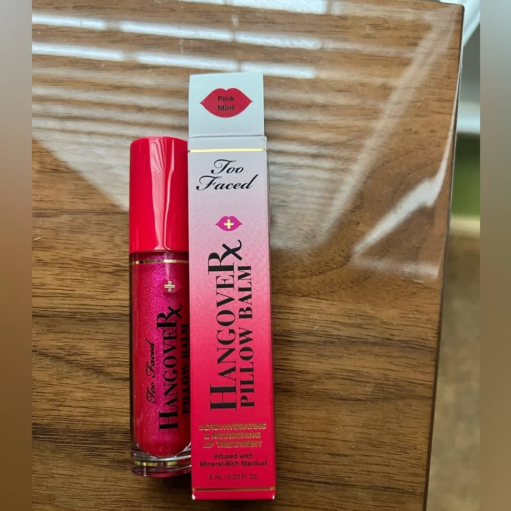 New! Too Faced Pink Mint Hangover Rx Pillow Balm